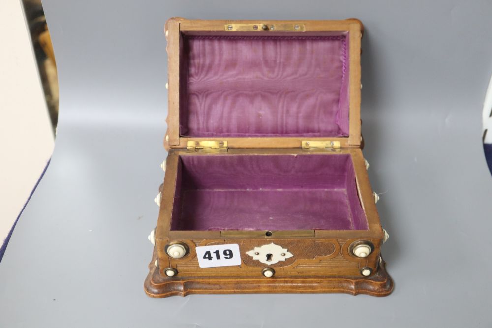 An ivory mounted box